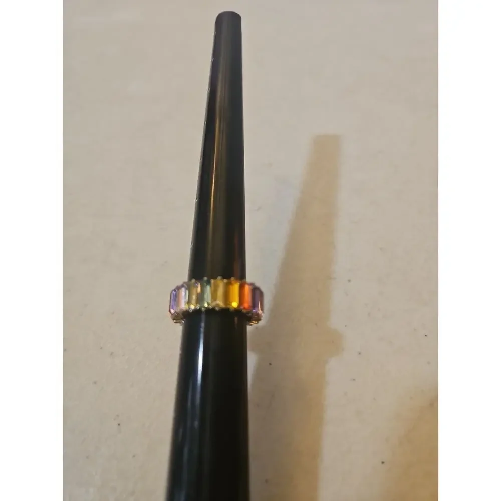 Sugarfix Multicolor Crystal Baguette Ring - Size 8